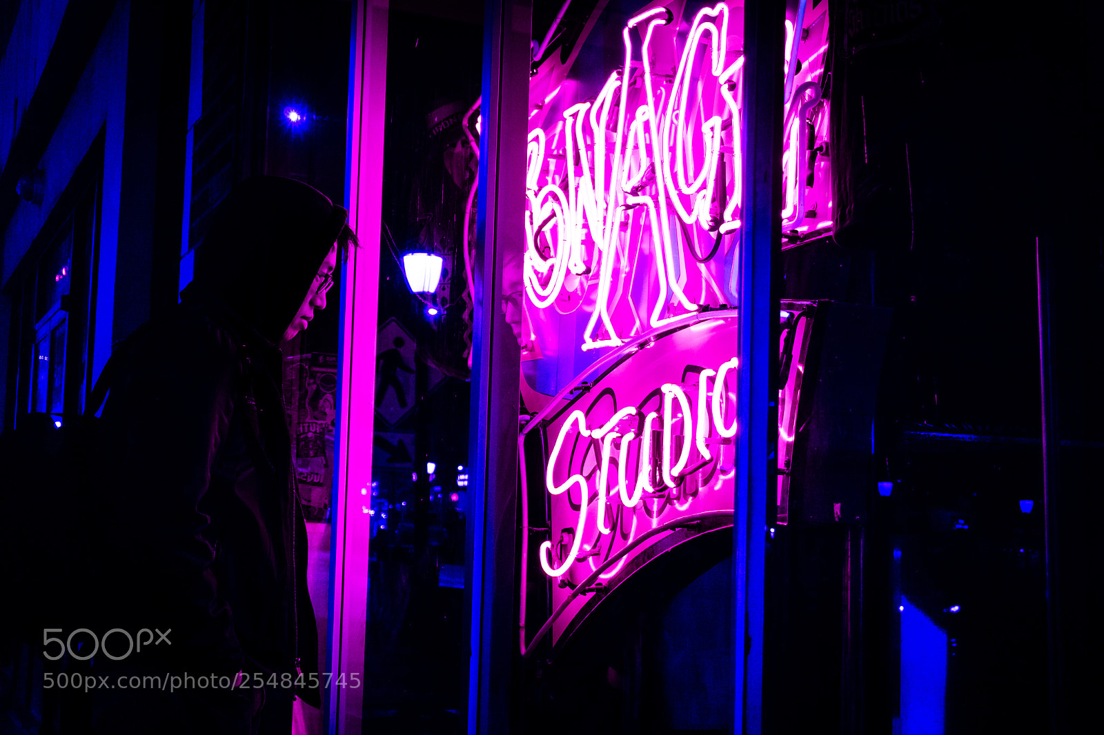 Sony a6000 sample photo. Pink neon photography