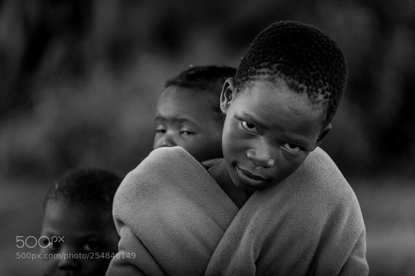 Nikon D700 sample photo. Black white basotho kids photography