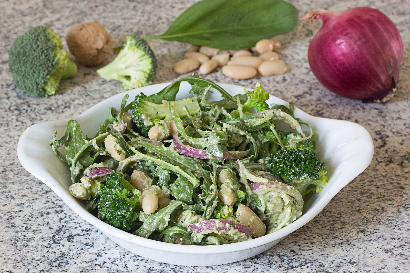 Canon EOS 60D sample photo. Salade roquette haricots blancs photography