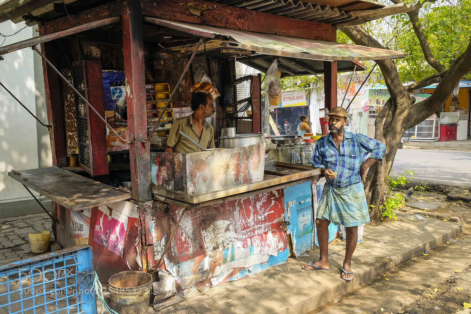 Fujifilm X-T1 sample photo. Chennai chai shop photography