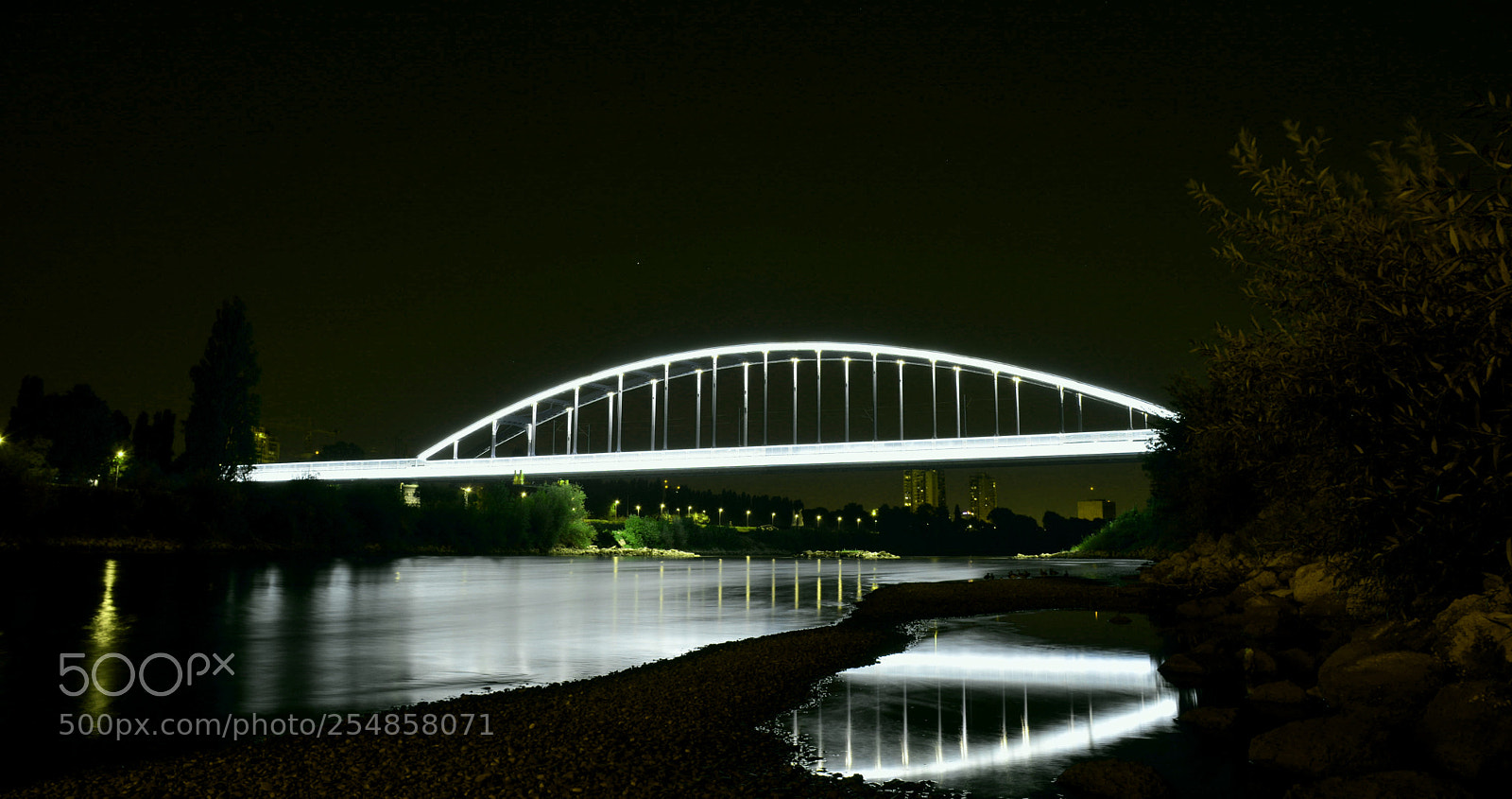 Nikon D5200 sample photo. Hendrix bridge@night photography