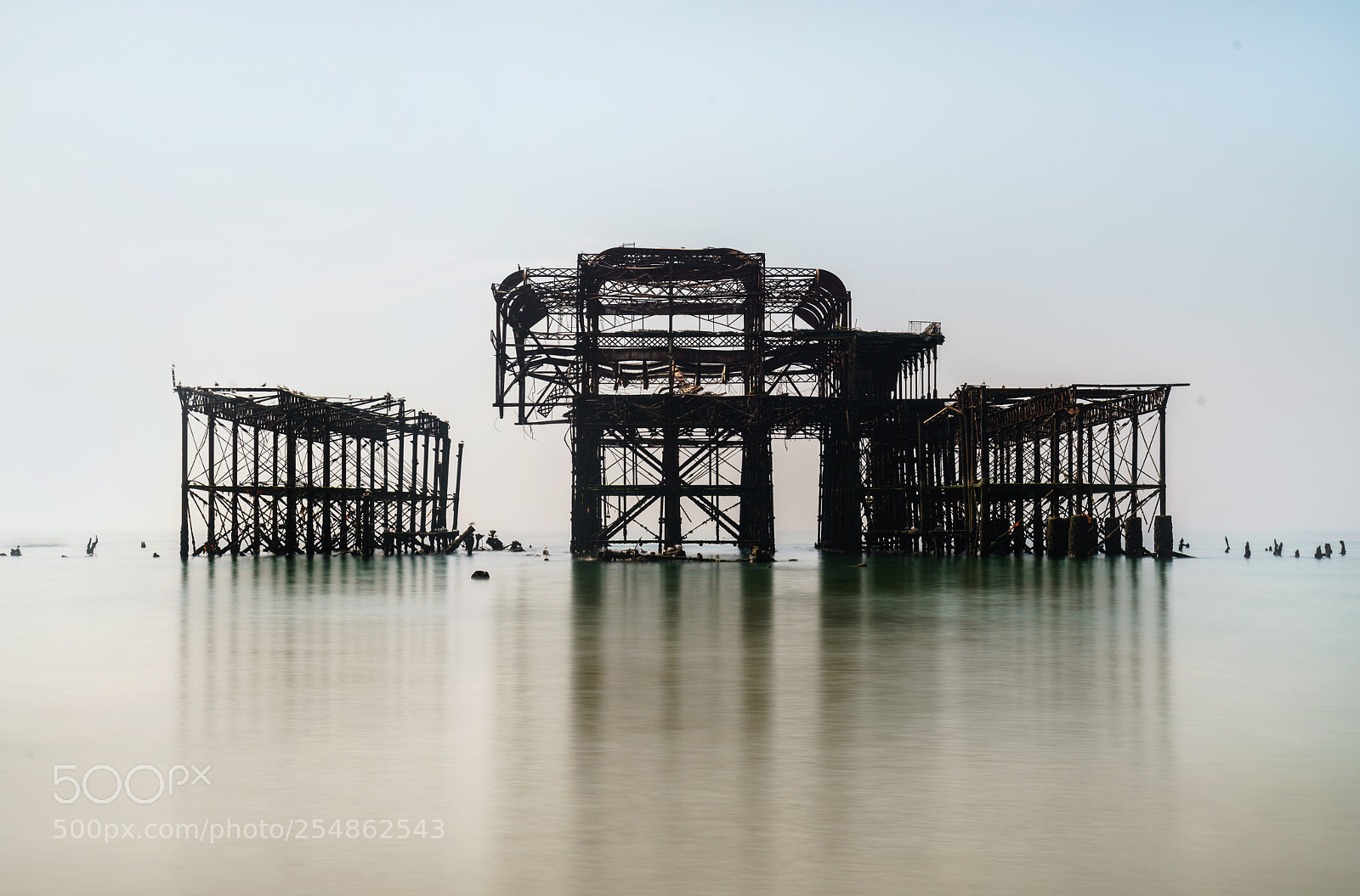Sony a7R II sample photo. Brighton west pier ruins photography