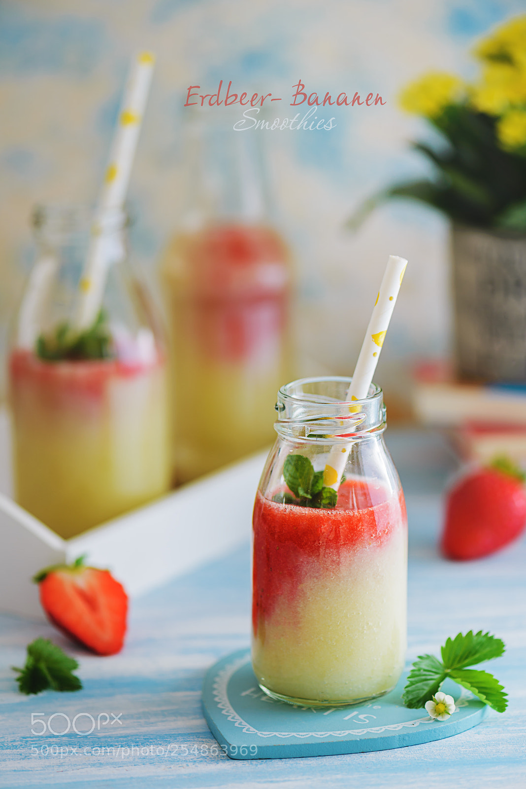 Nikon D610 sample photo. Strawberry smoothies photography