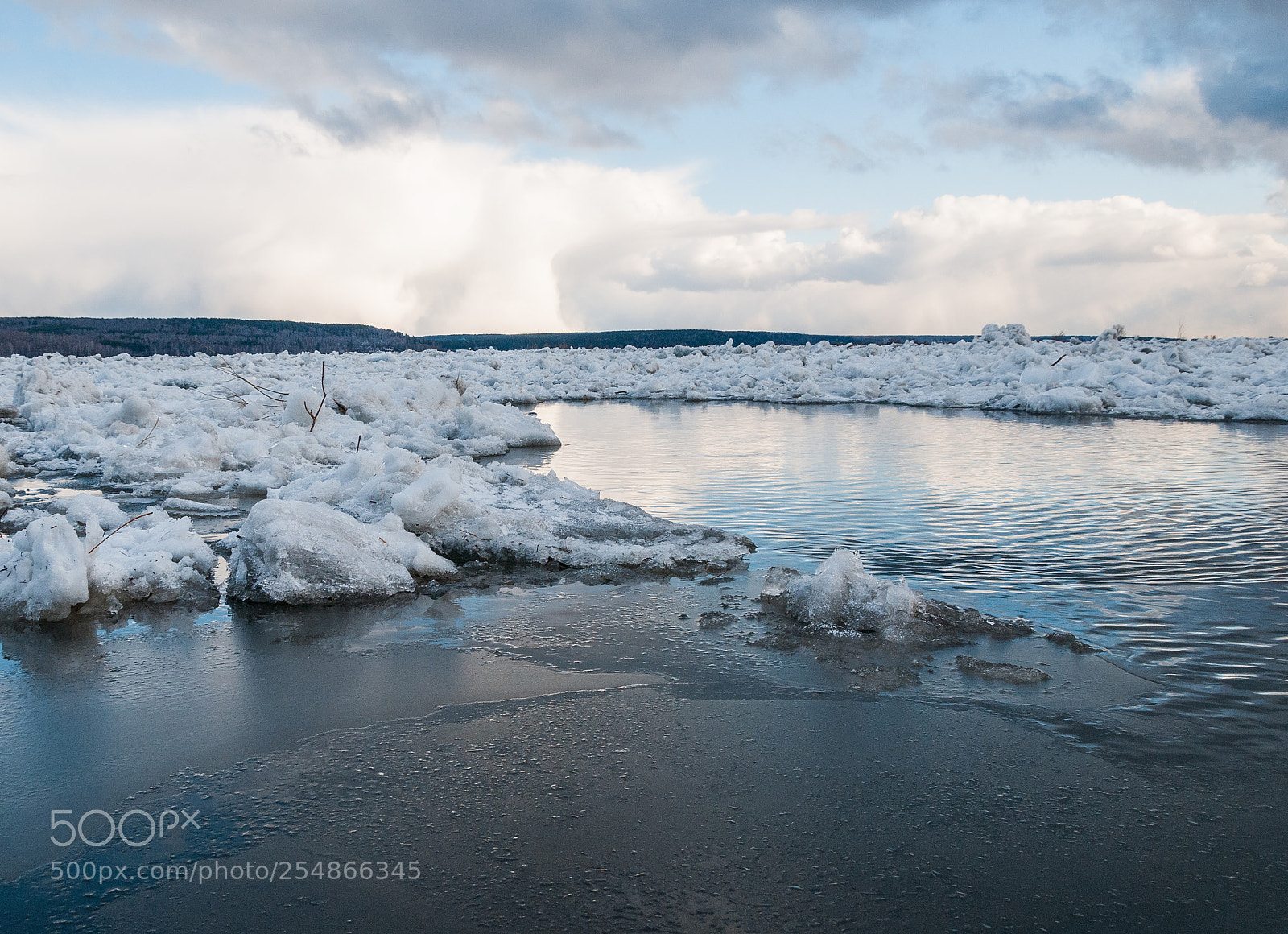 Nikon D300 sample photo. Ice on the river photography