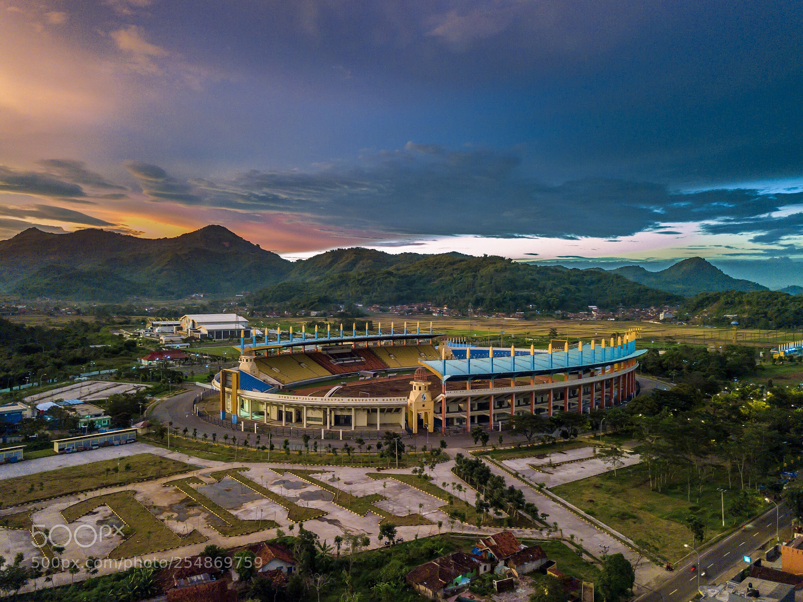 DJI FC220 sample photo. Jalak harupat stadium photography