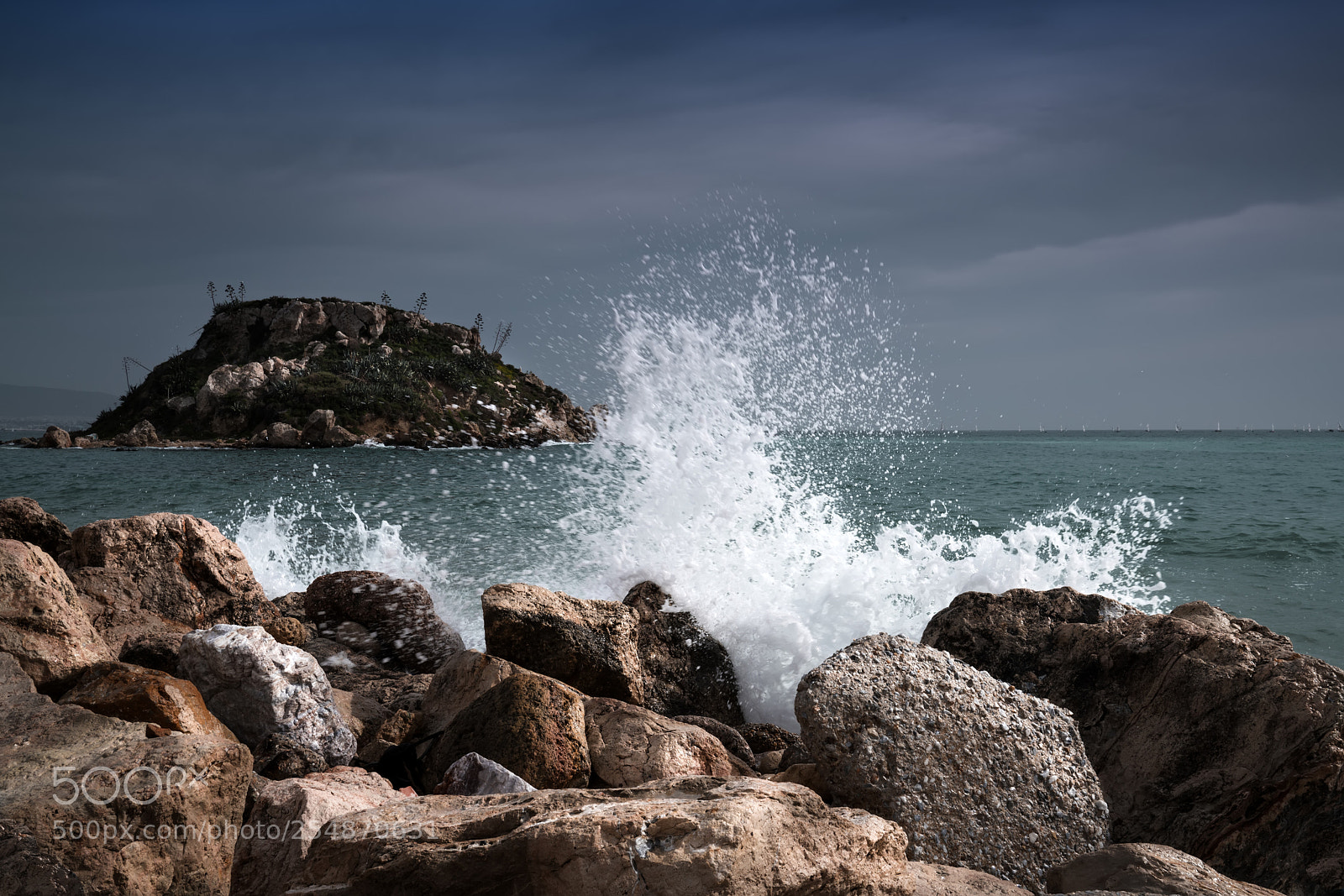 Sony a7R III sample photo. Island waves and rocks photography
