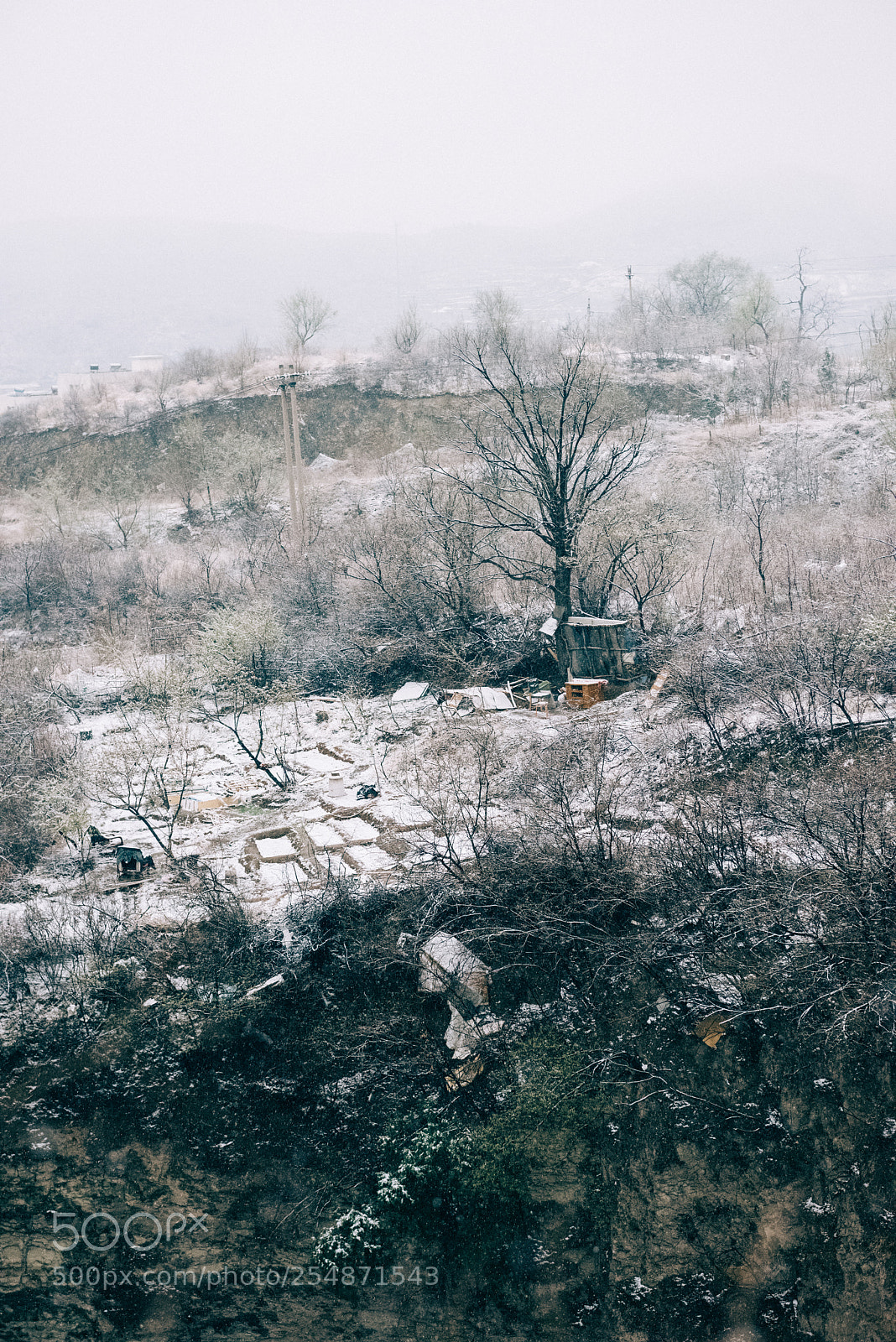 Nikon D810 sample photo. Outskirts in snow photography