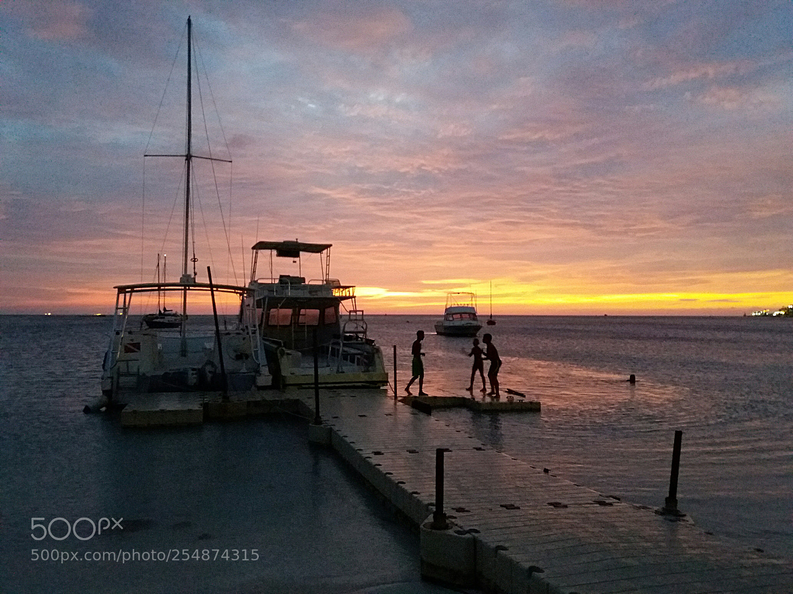 Samsung Galaxy J5(2016) sample photo. Silhouettes at the pier (2) photography