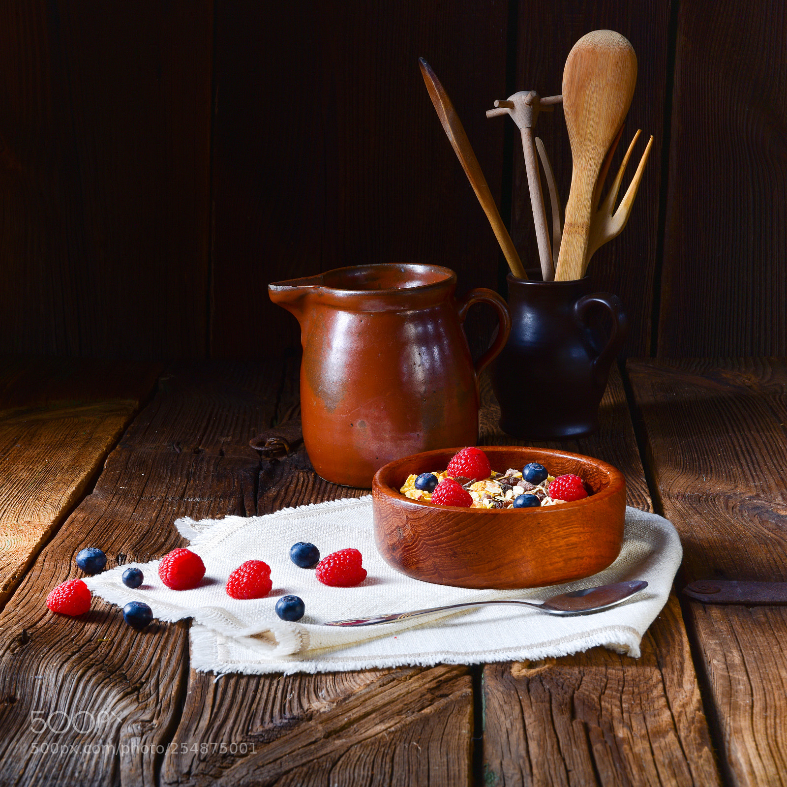 Nikon D810 sample photo. Rustic muesli breakfast with photography