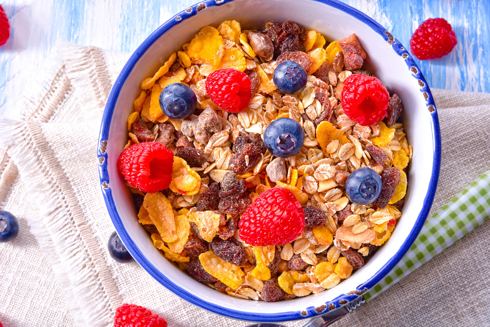 Nikon D810 sample photo. Muesli breakfast menu with photography