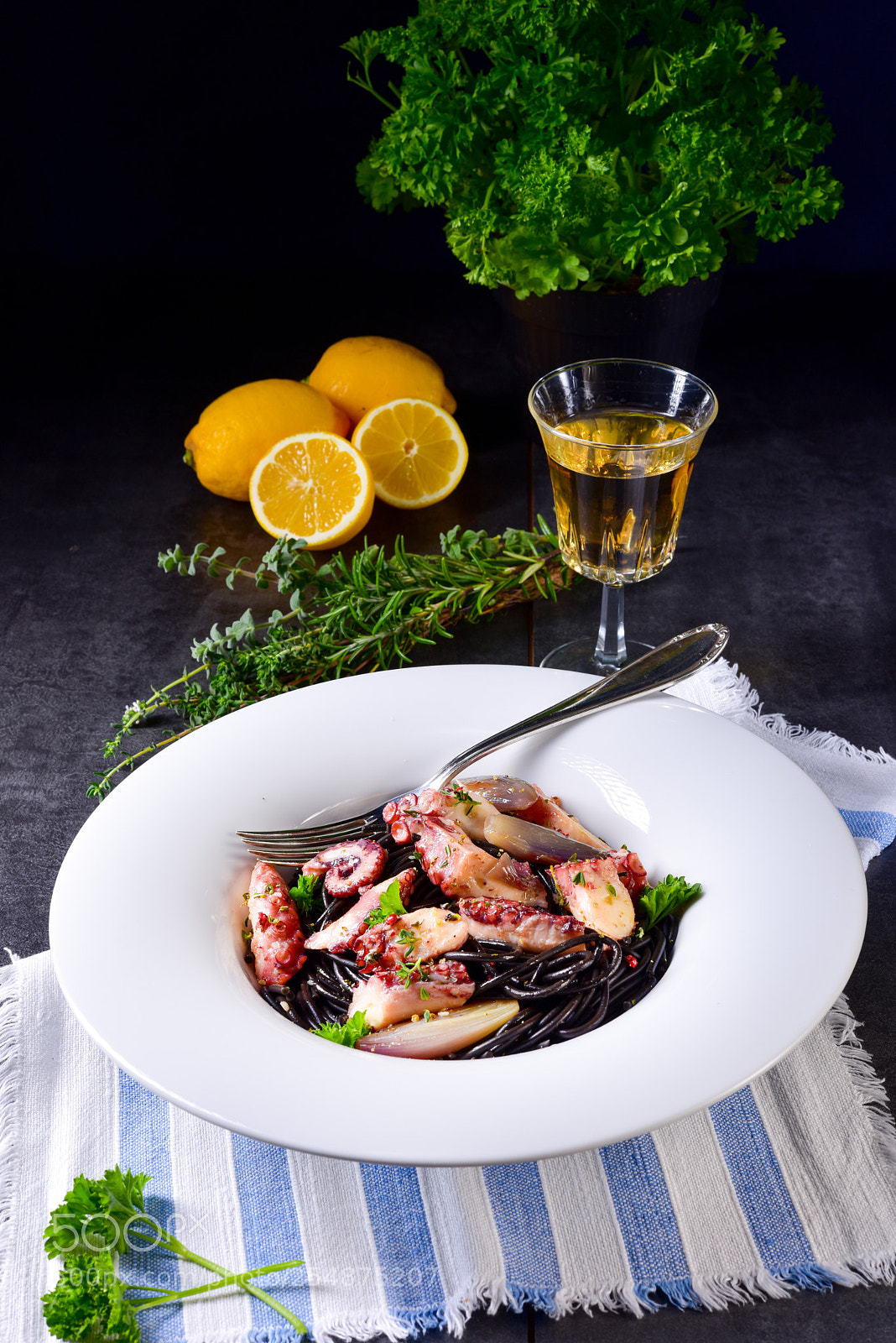 Nikon D810 sample photo. Octopus with black spaghetti photography