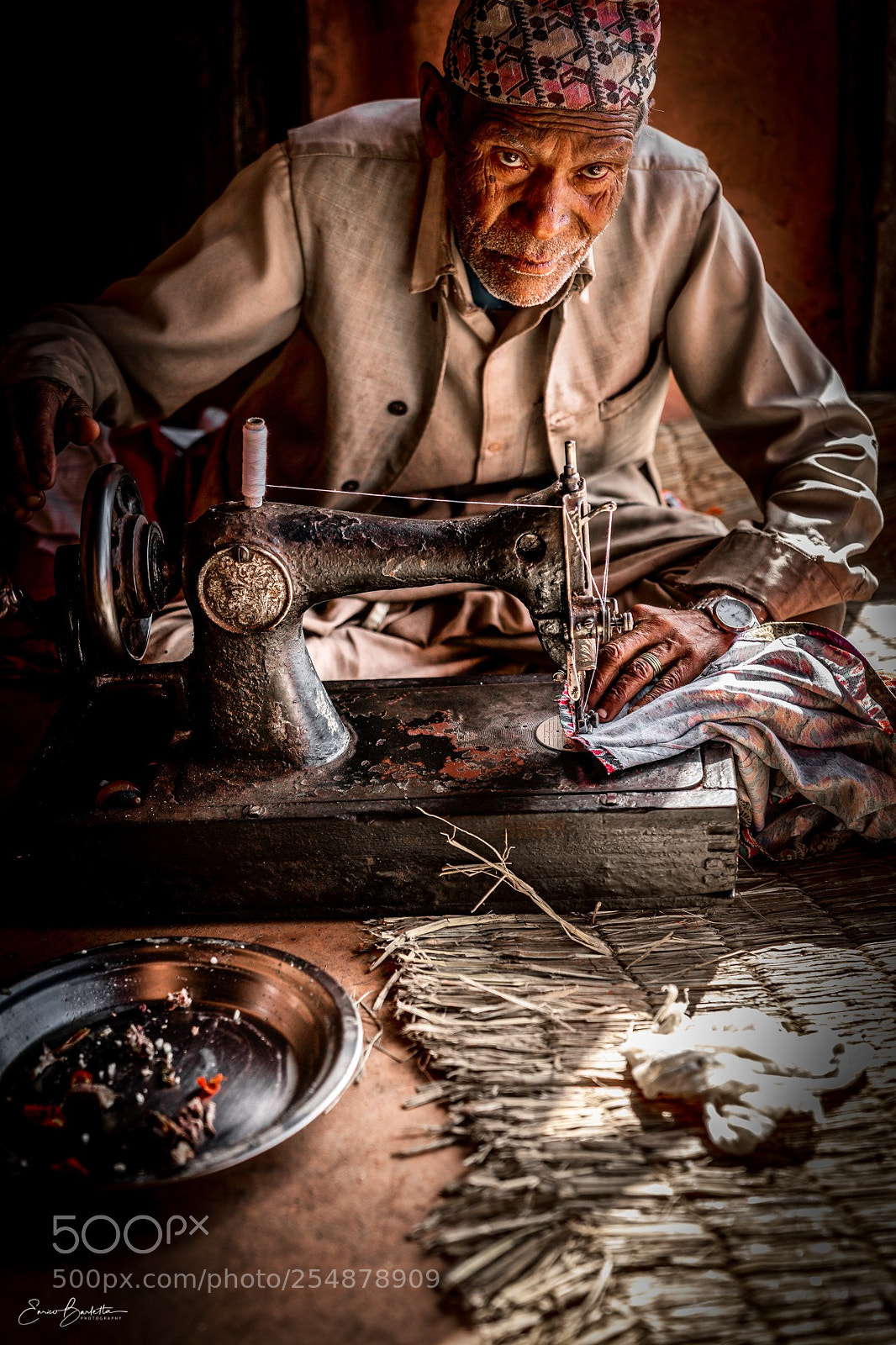 Sony a9 sample photo. 90 years old tailor photography