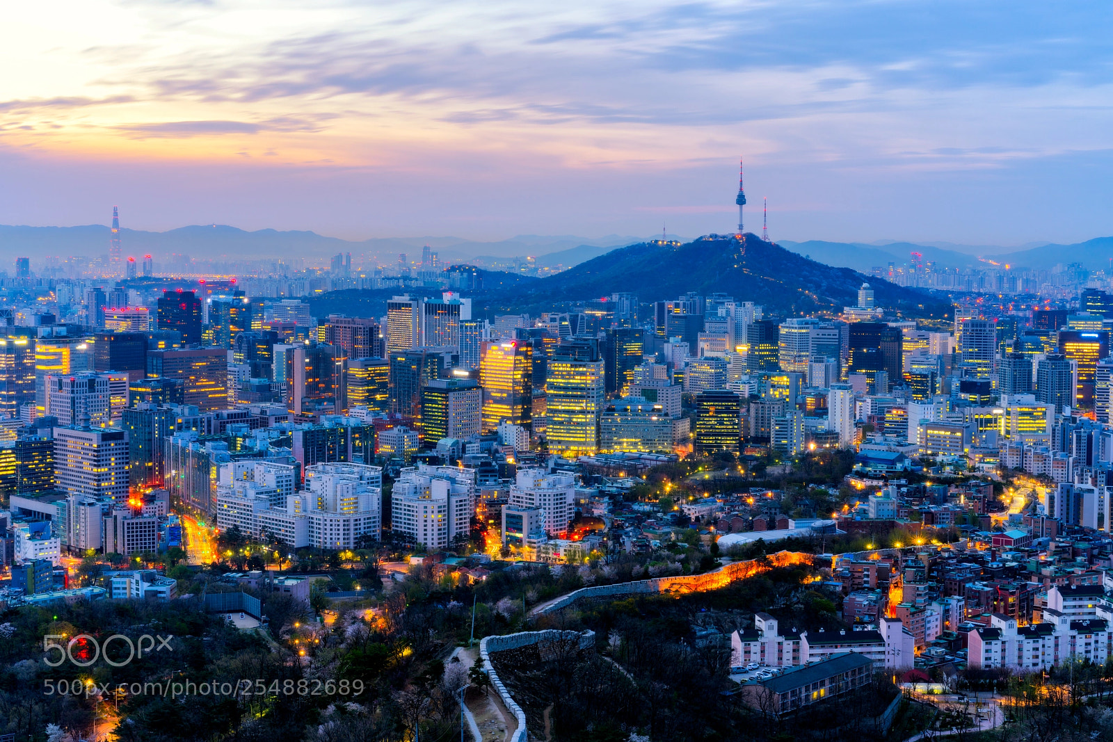 Sony a7R II sample photo. Sunrise scene of seoul photography