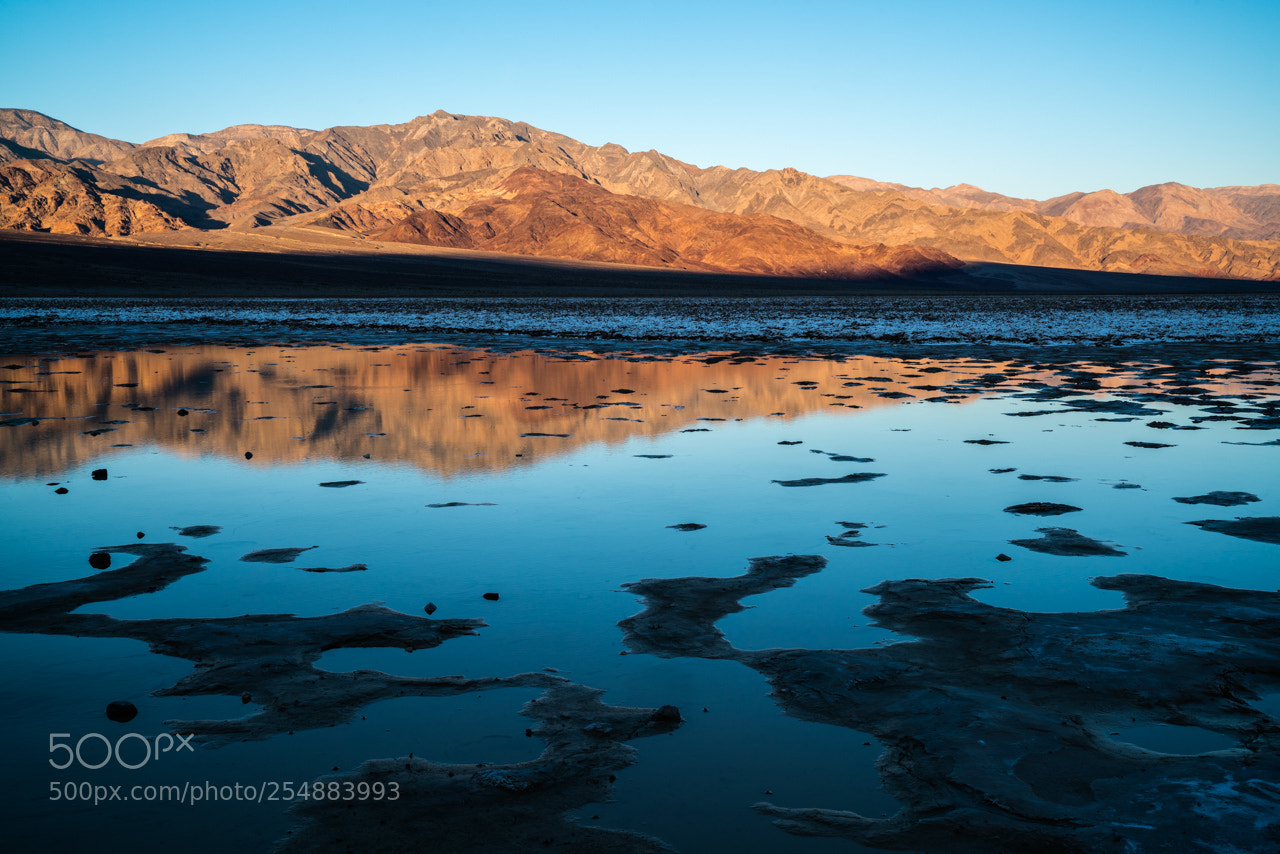 Sony a7R II sample photo. Salty puddle at sunrise photography