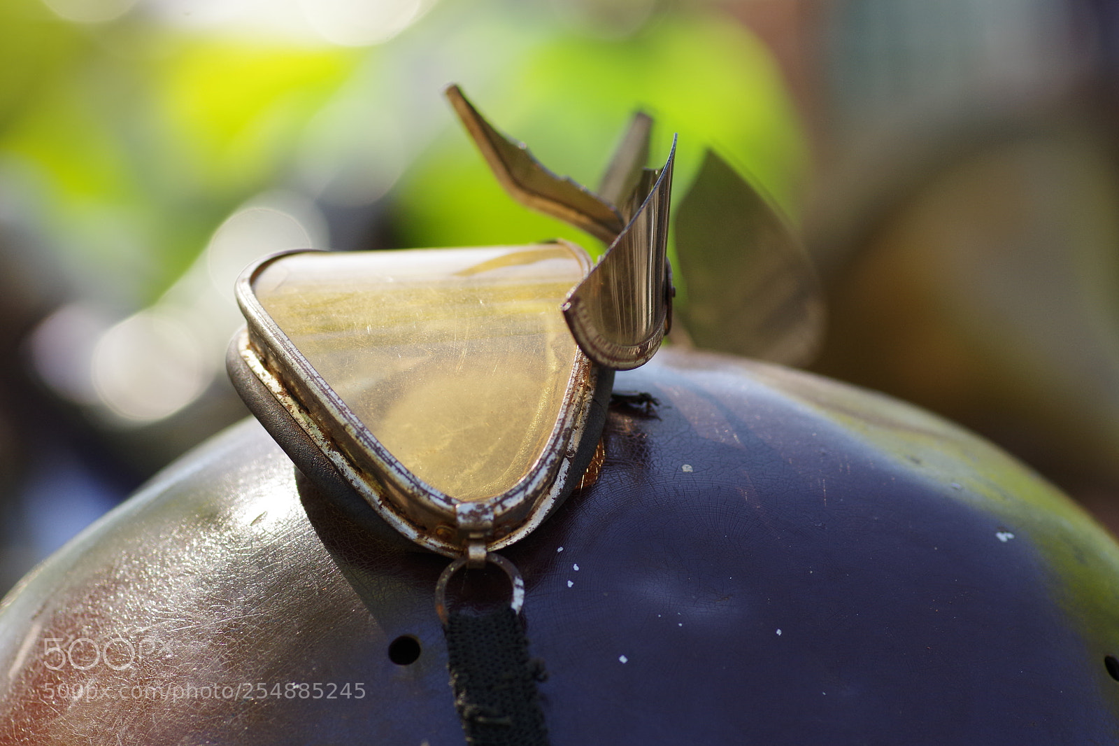 Pentax K-50 sample photo. Vintage helmet photography