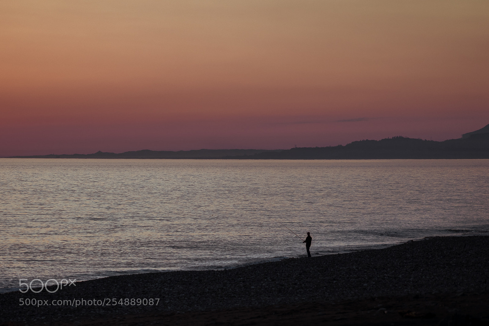 Sony a7 sample photo. Lonely man fishing on photography