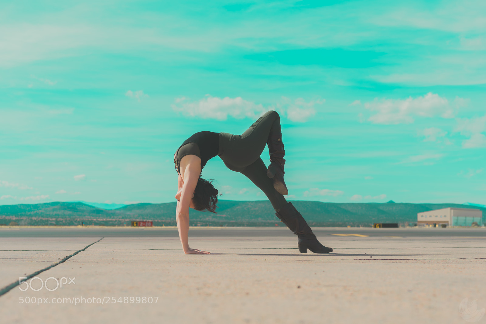 Sony a7R II sample photo. Yoga on the tarmac 2 photography