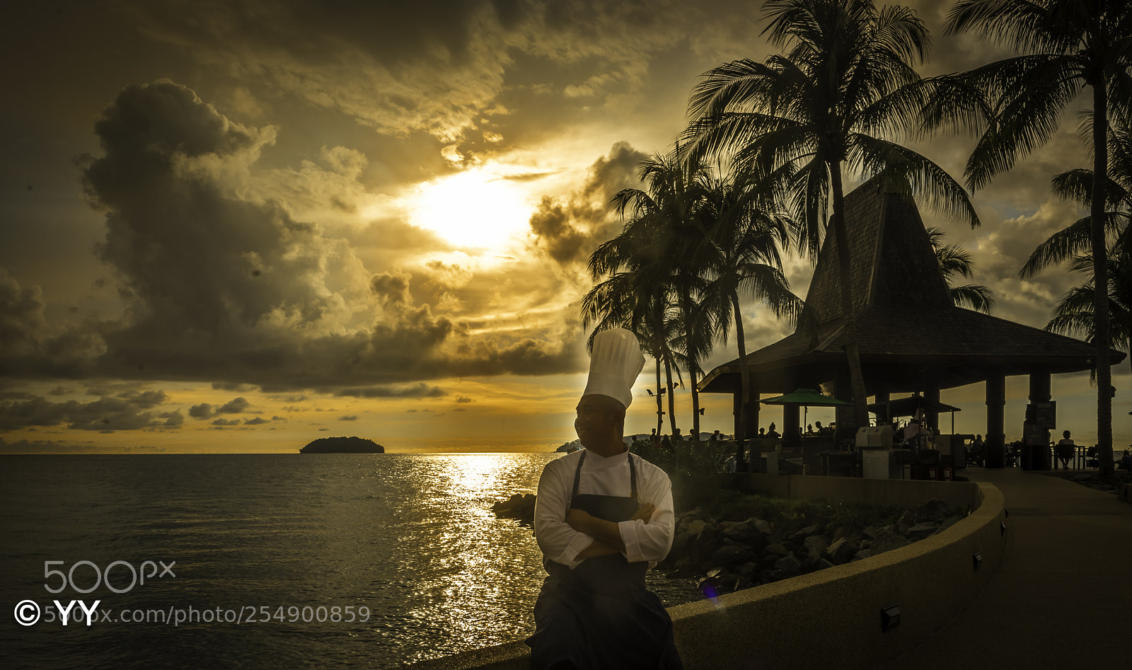 Nikon D610 sample photo. Sunset with chef photography