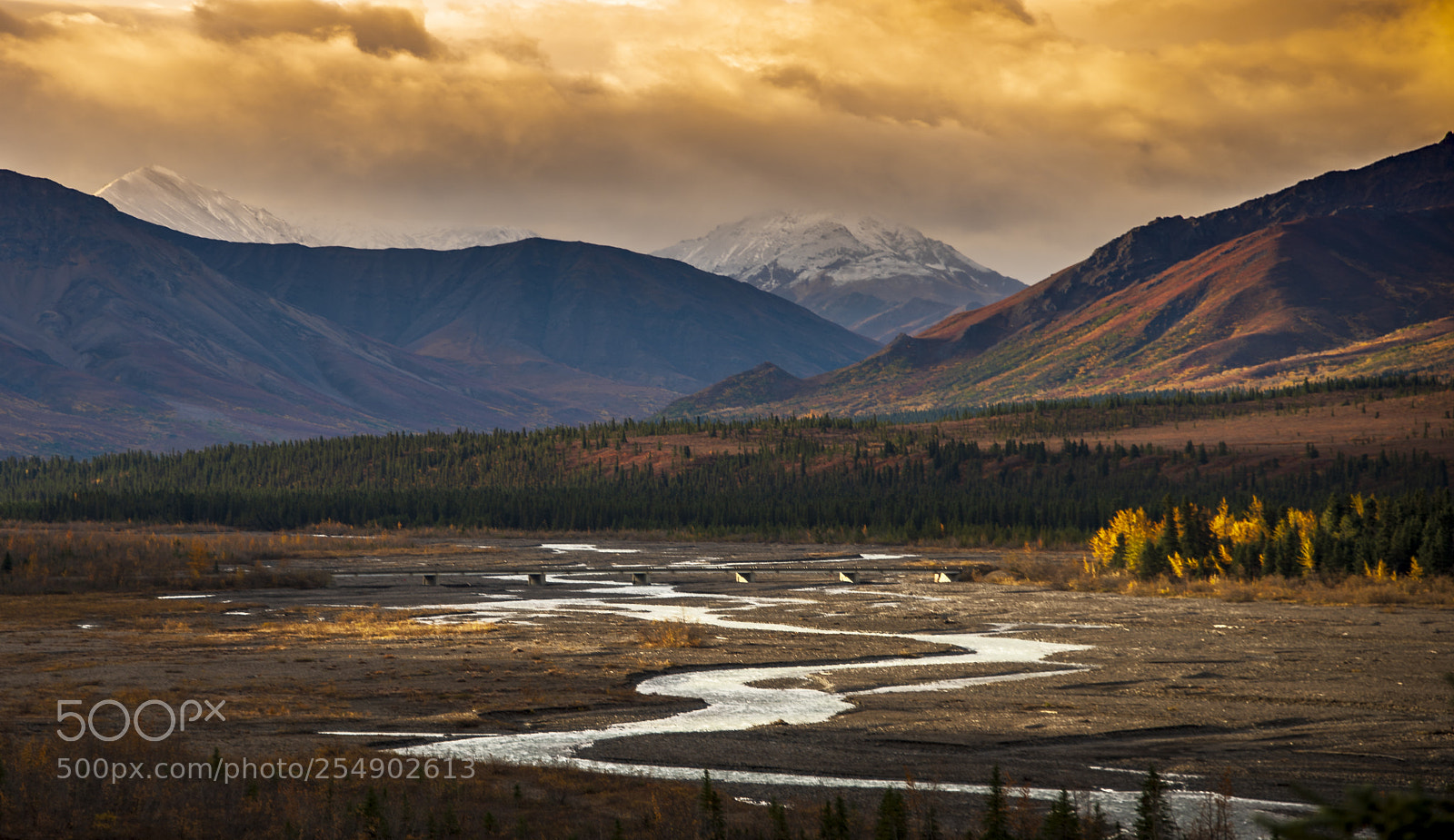 Nikon D750 sample photo. Alaska mountain with river photography