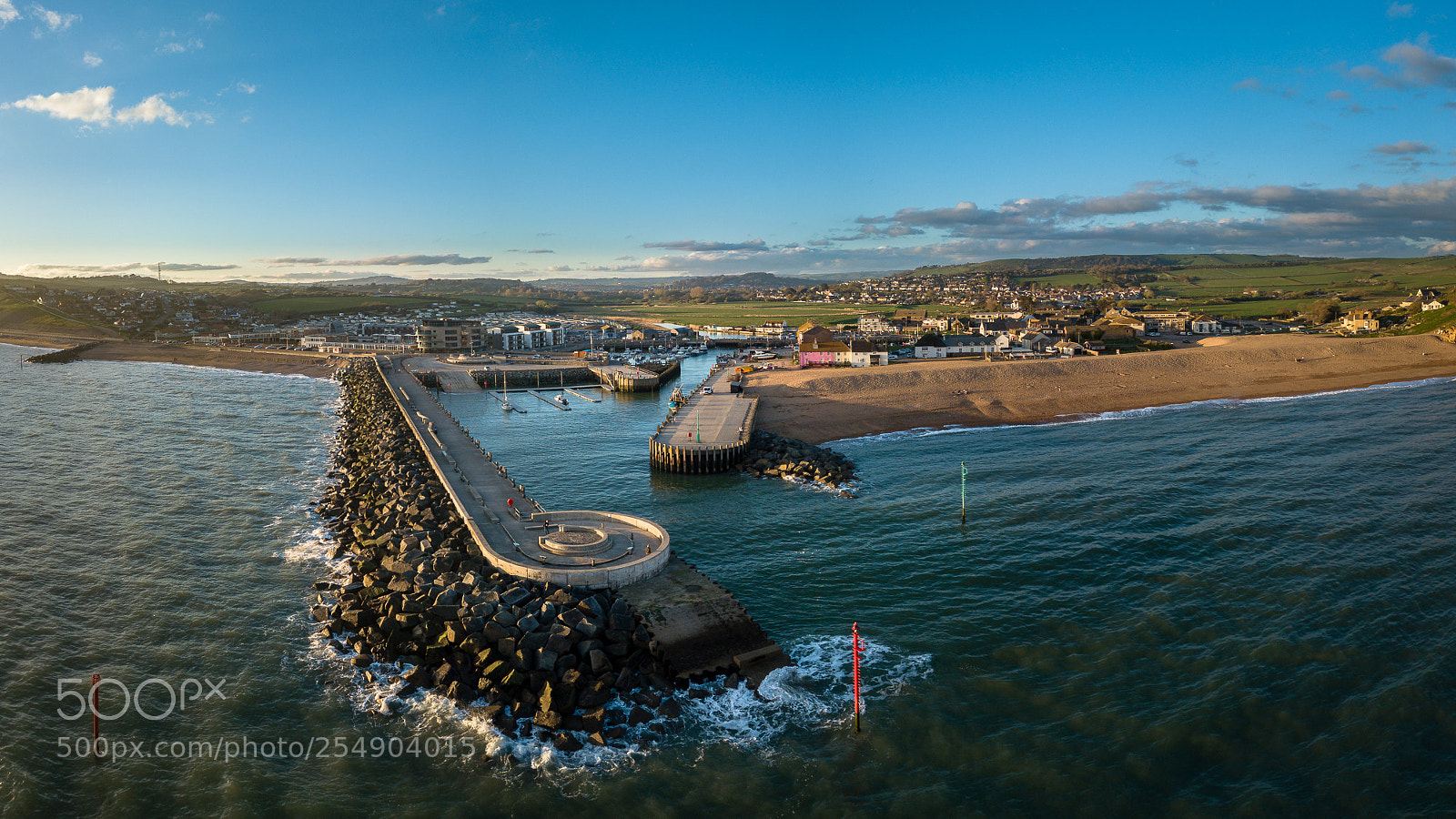 DJI FC220 sample photo. Bridport harbour photography