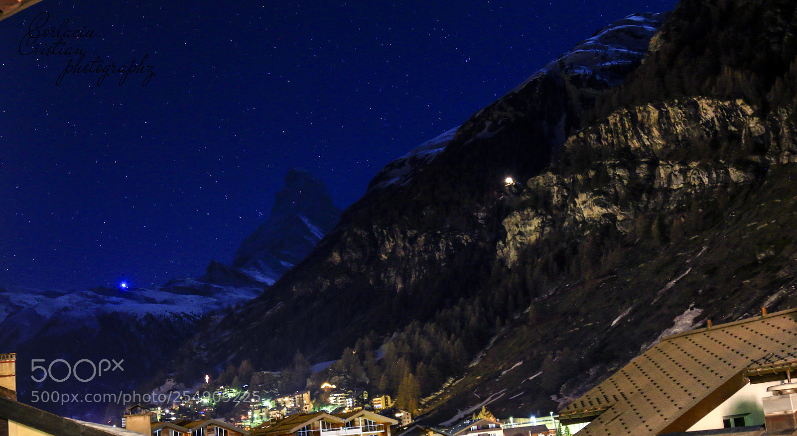 Canon EOS 70D sample photo. Matterhorn night photography