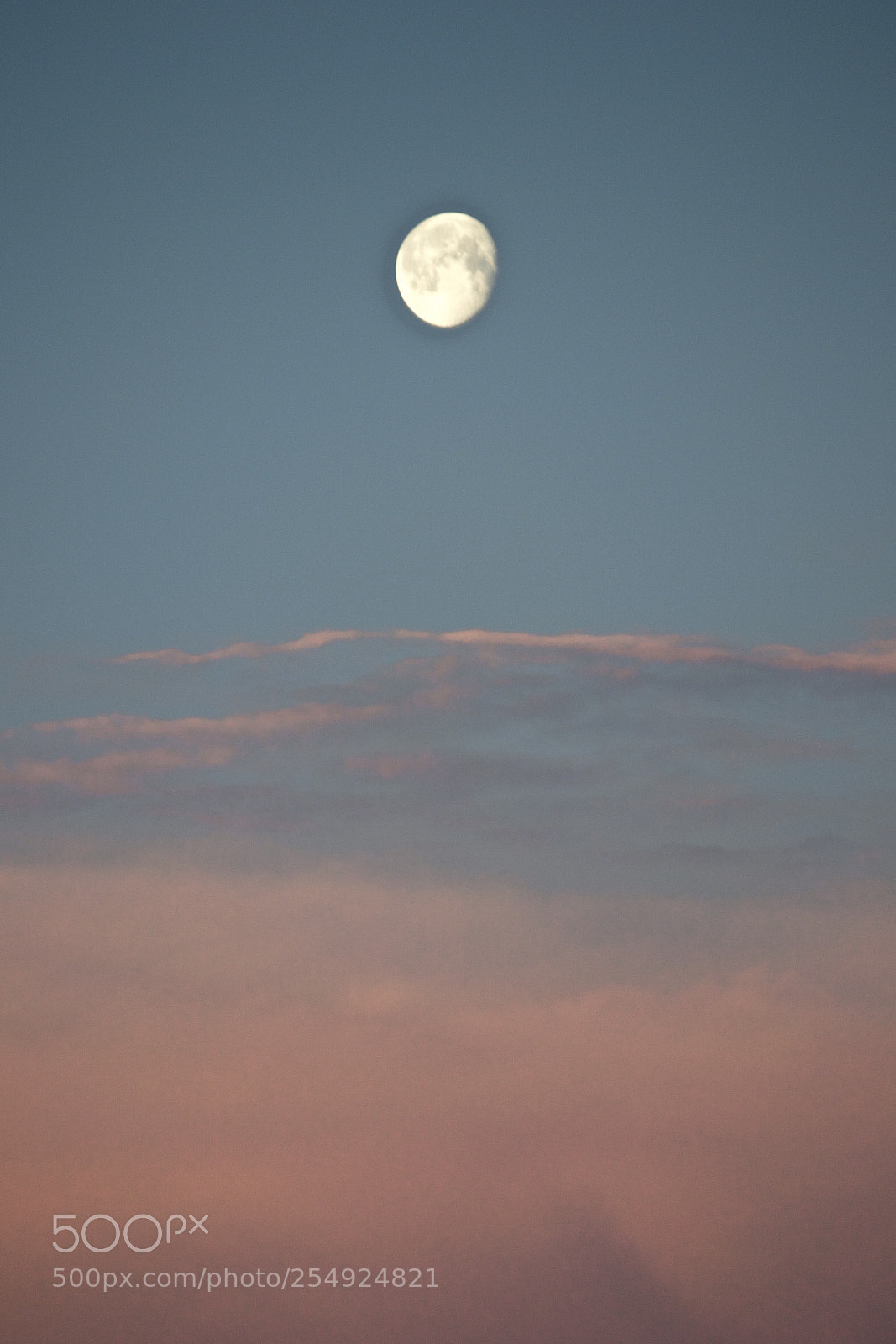 Nikon D3100 sample photo. Moon at sunrise photography