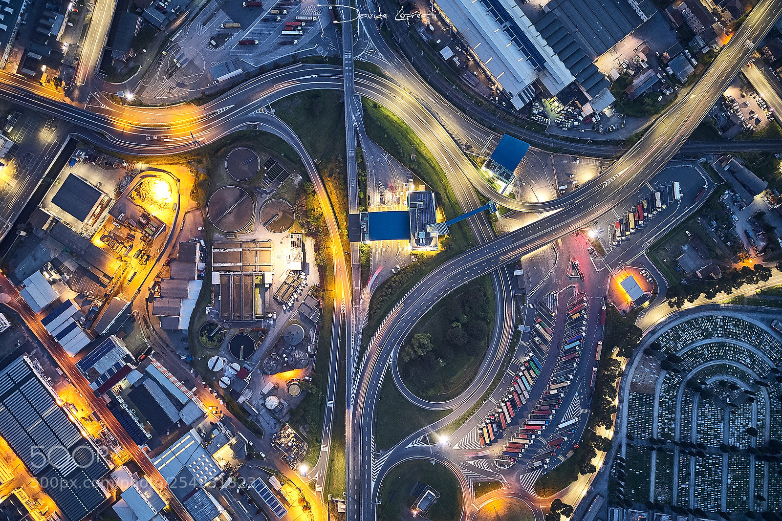 DJI FC220 sample photo. City lights photography