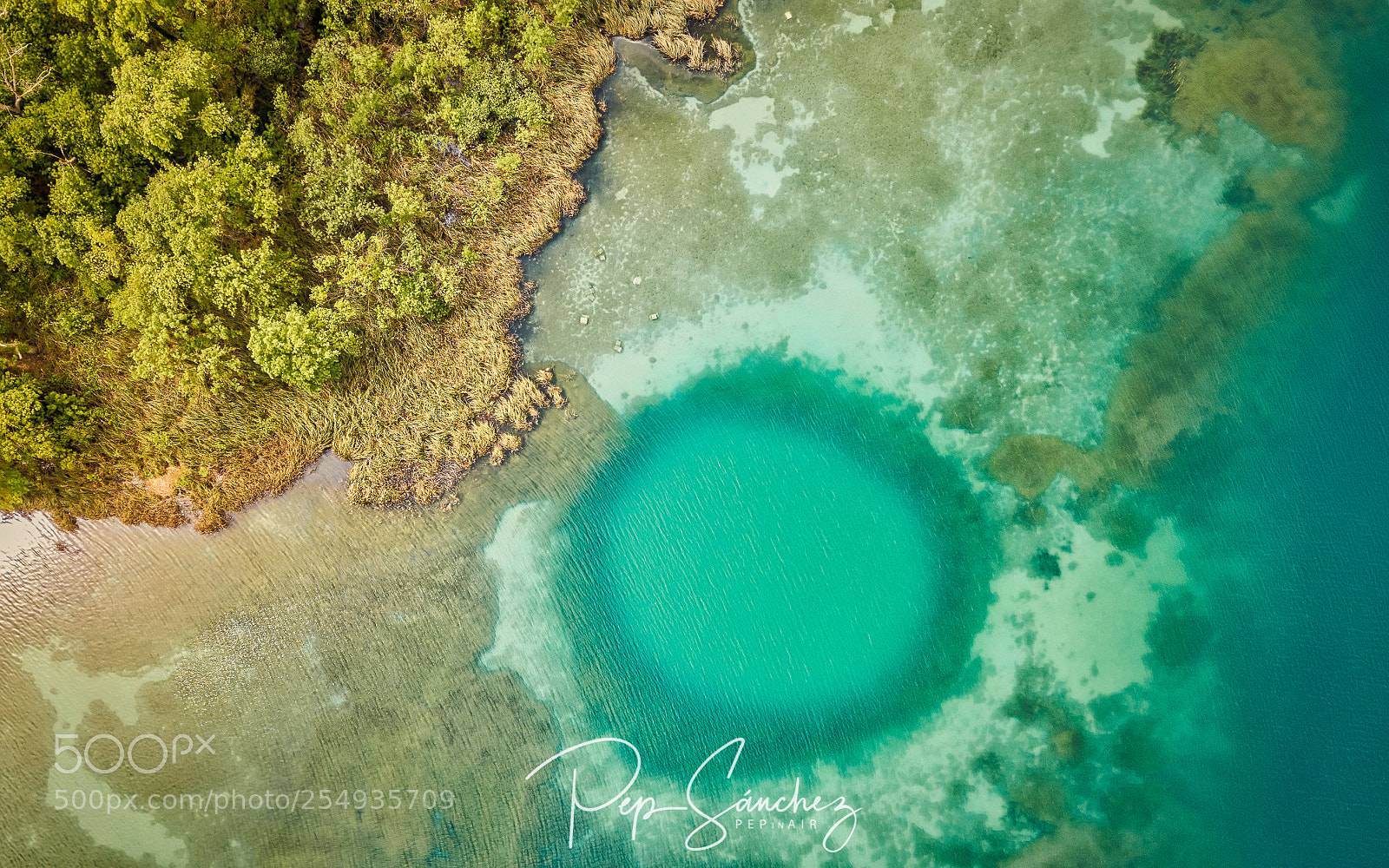 DJI FC220 sample photo. Holes in the lake photography