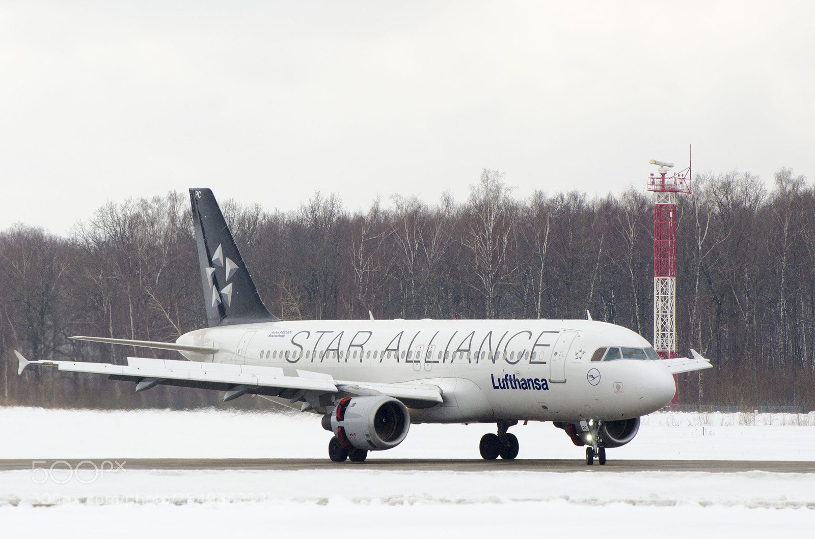 Nikon D7000 sample photo. Lufthansa airbus a320-200 star photography