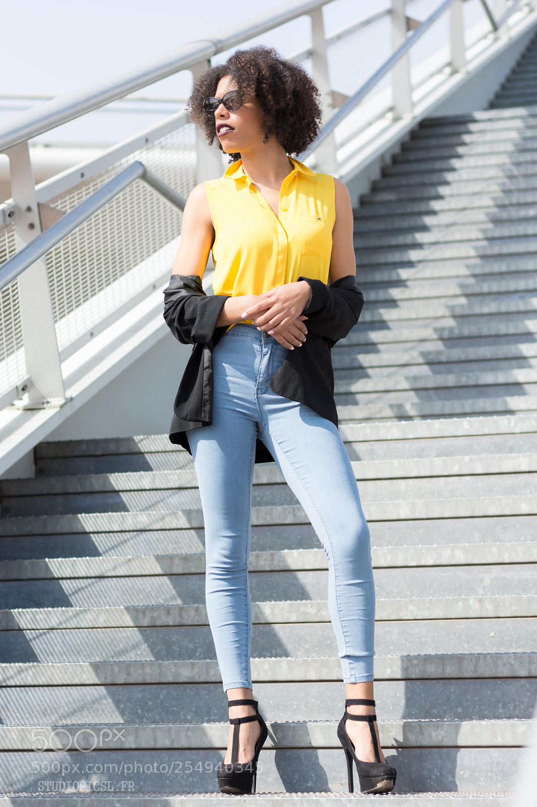 Nikon D7100 sample photo. Eva on stairs photography