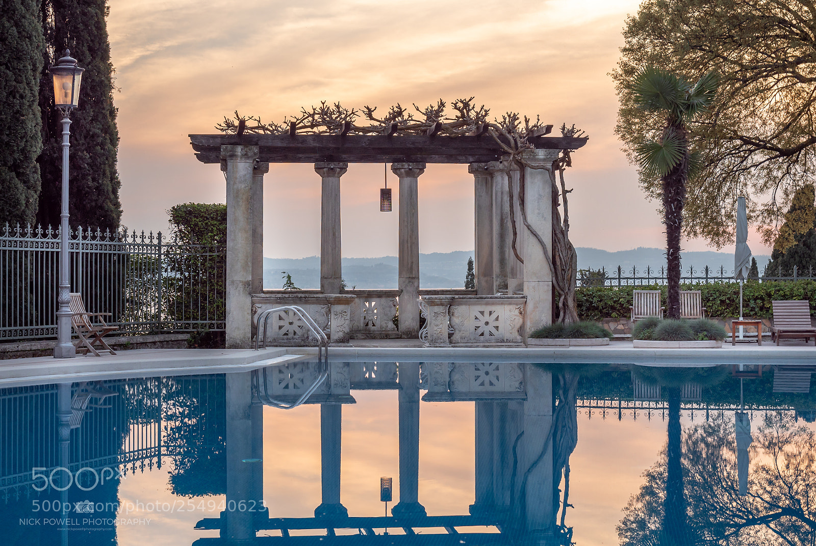 Panasonic Lumix DC-G9 sample photo. Sunset by the pool photography