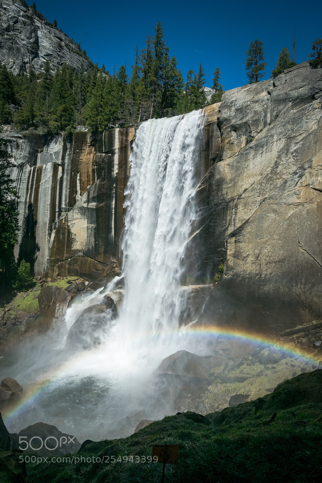 Nikon D5300 sample photo. Vernal falls rainbow photography