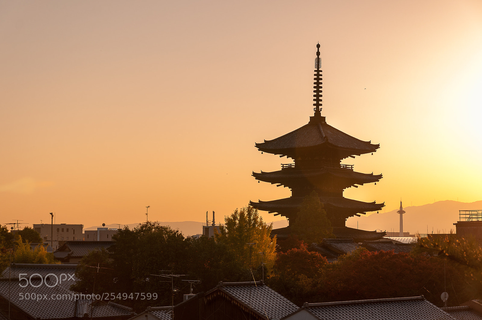 Nikon D90 sample photo. Yasaka pagoda at sunset photography