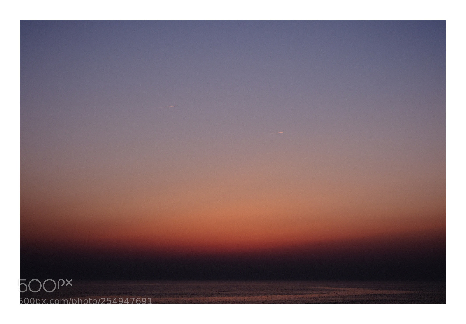 Fujifilm X-T2 sample photo. Magic hour...and contrail photography
