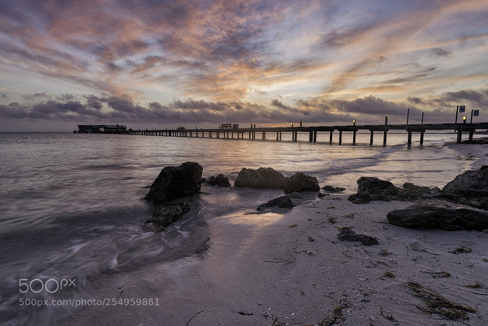 Nikon D810 sample photo. Sunrise dock rocks i photography