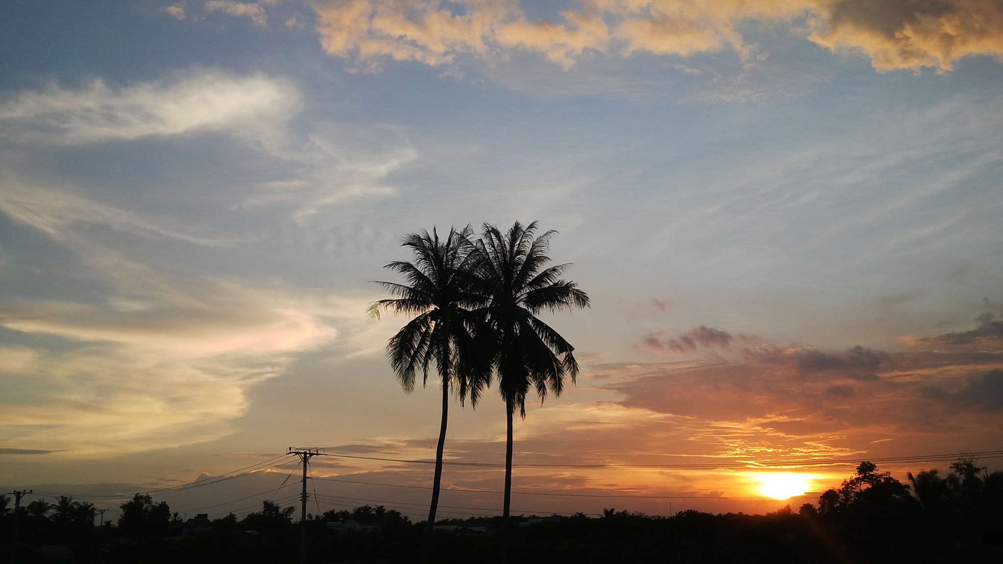 BlackBerry Z10 sample photo. Sunset in coconut land photography