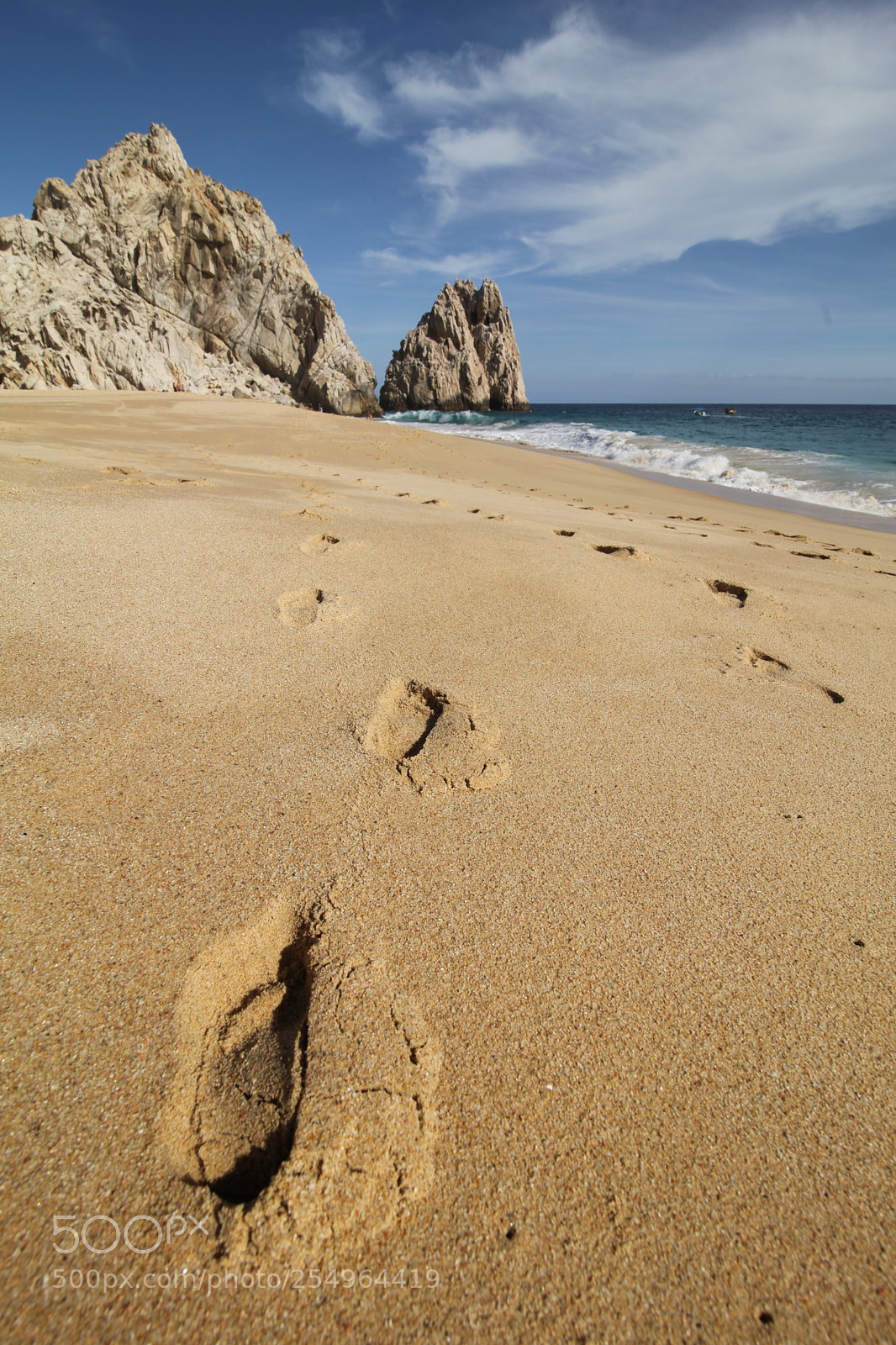 Canon EOS 5D Mark II sample photo. Footprints at land's end photography