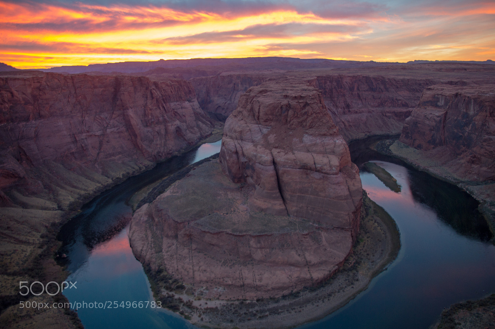 Canon EOS 60D sample photo. Horseshoe bend at sunset photography