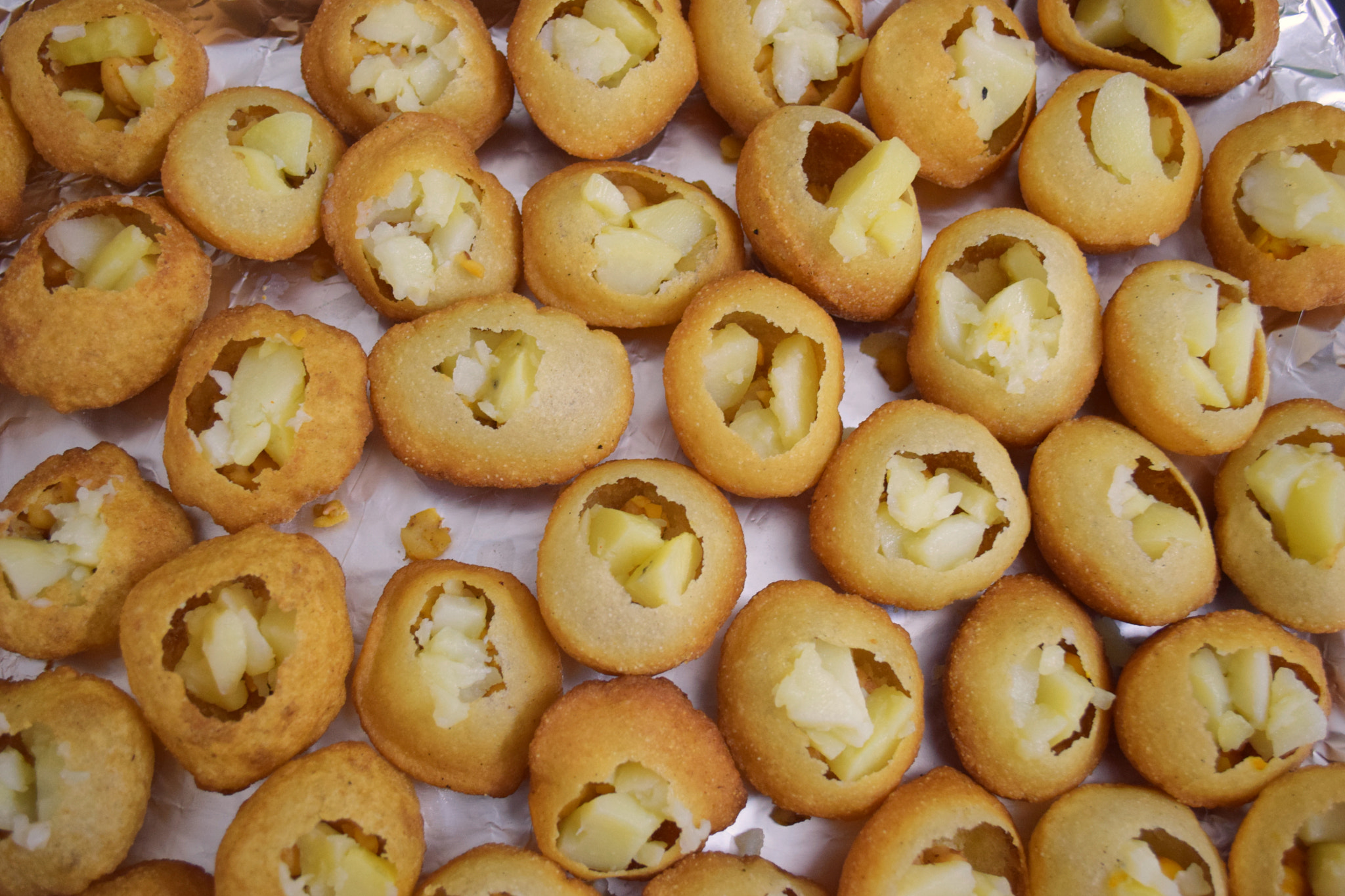 Nikon D5300 sample photo. Potato filled golgappe photography