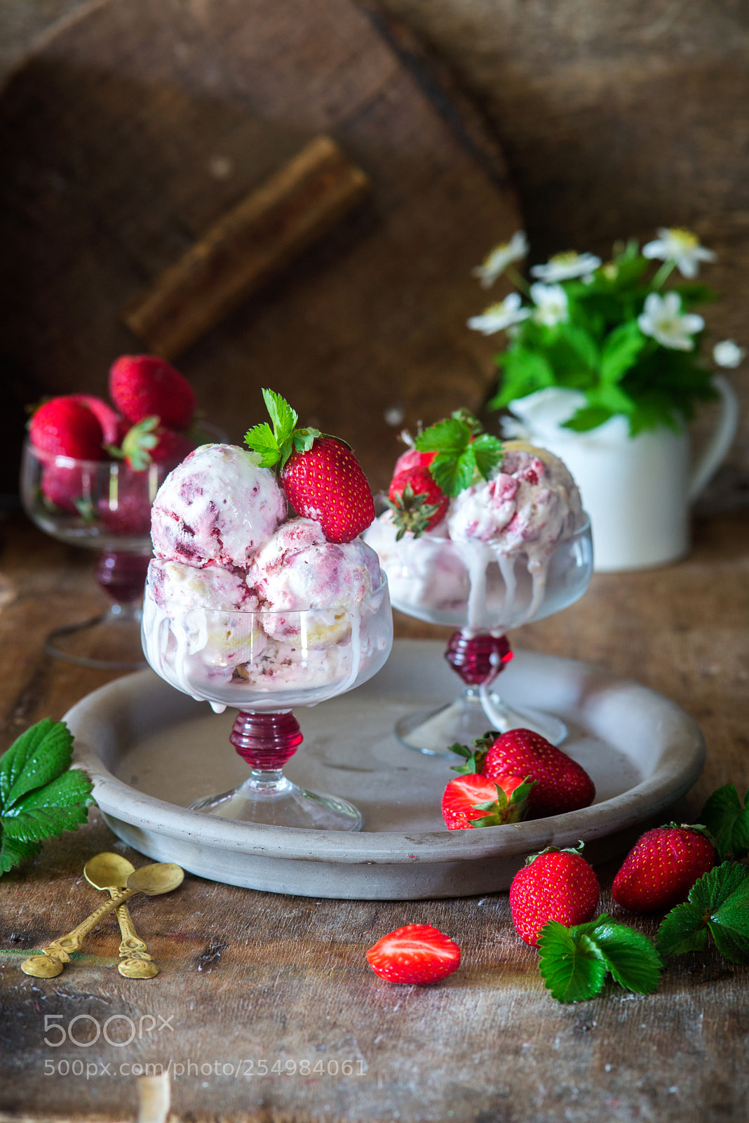 Nikon D600 sample photo. Strawberry ice cream photography