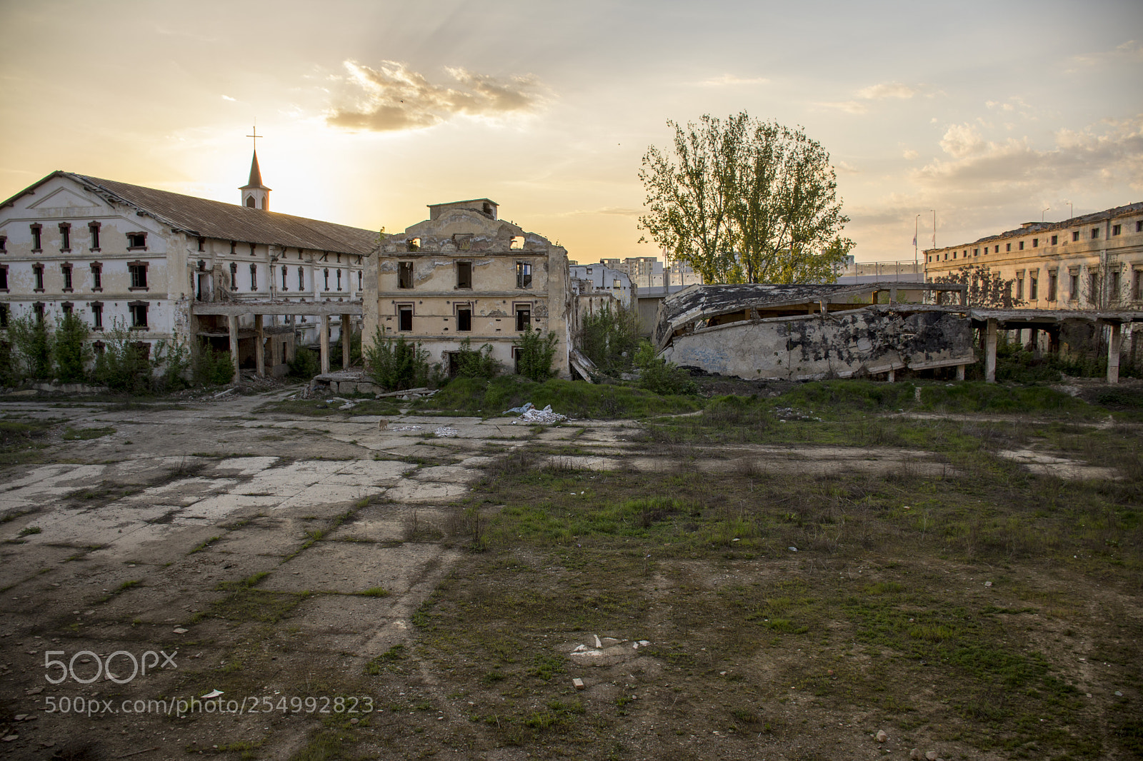 Nikon D7200 sample photo. Old factory at sunset photography