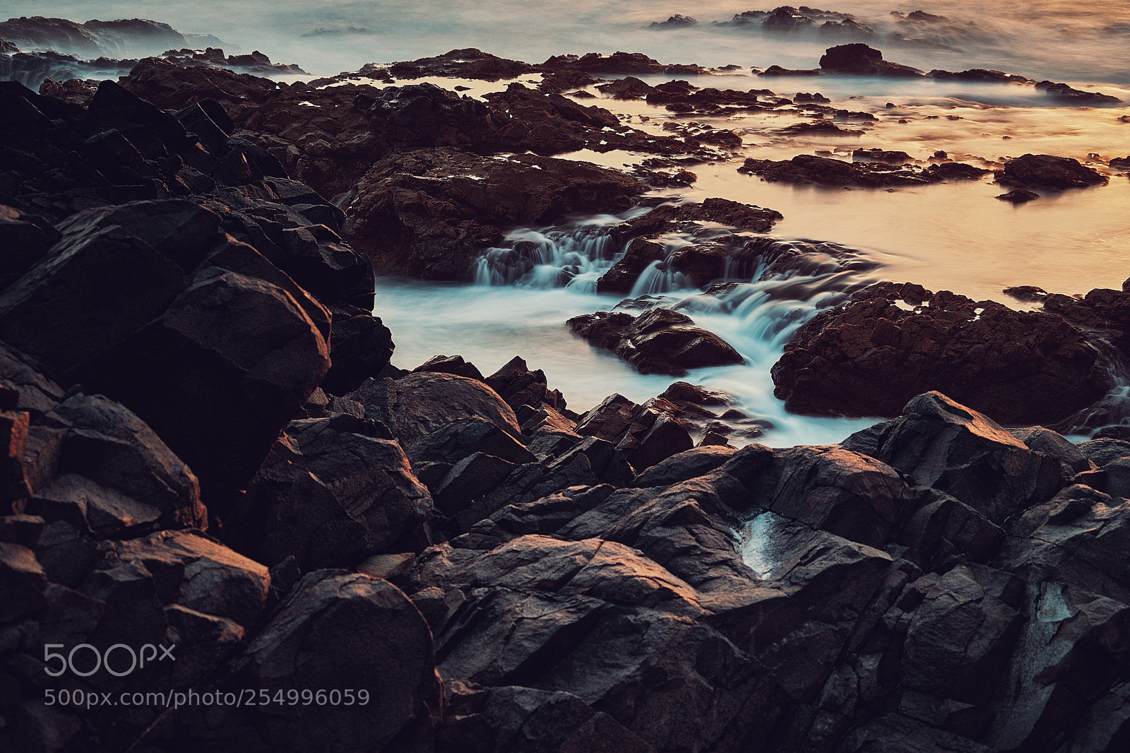 Sony a7 II sample photo. Coastline waterfall photography