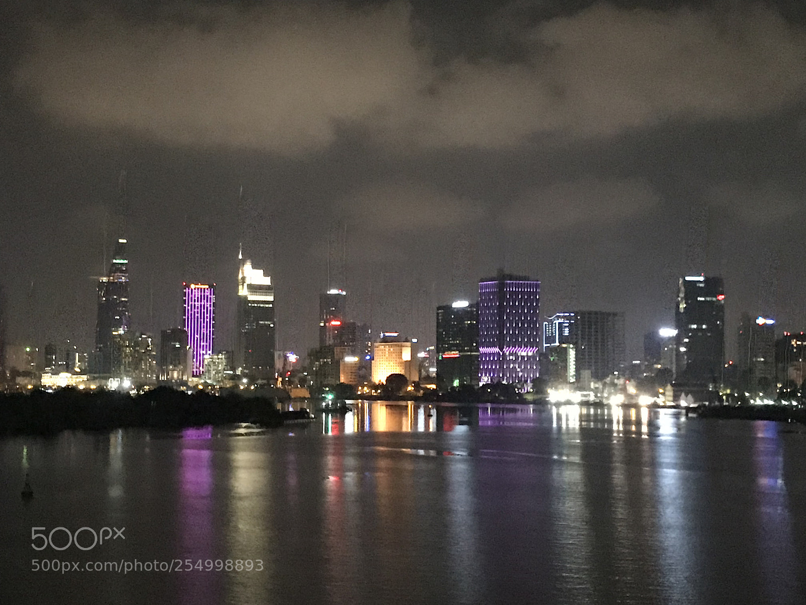 Apple iPhone 7 Plus sample photo. Saigon at night with photography