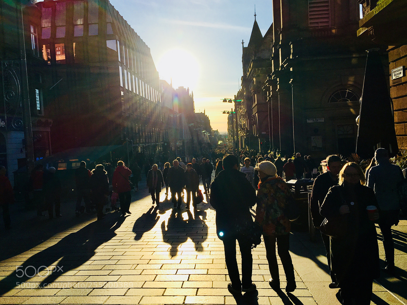Apple iPhone 6s sample photo. Glasgow downtown in winter photography
