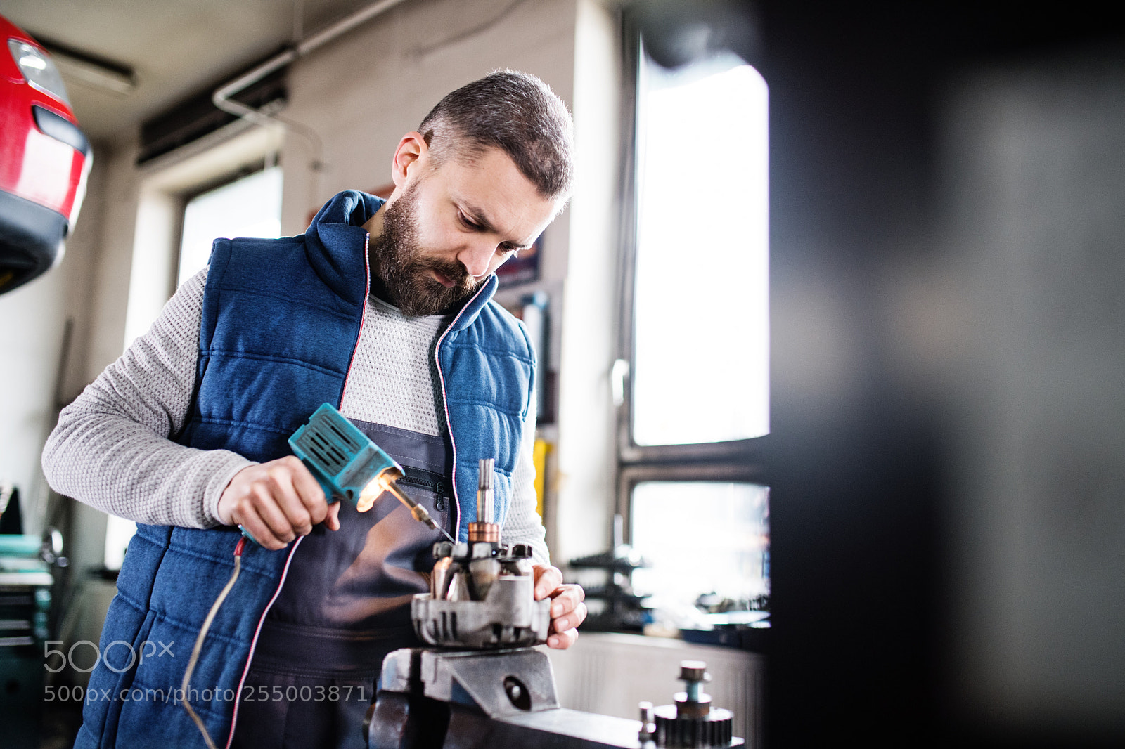 Nikon D5 sample photo. Man mechanic repairing a photography