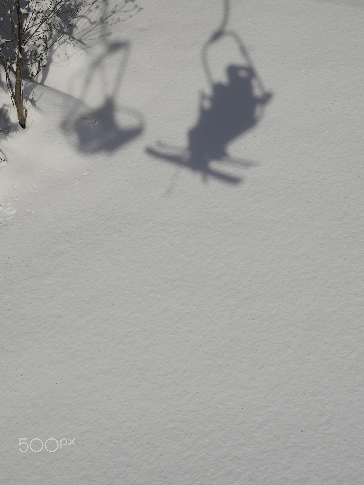 Panasonic Lumix DMC-GH4 sample photo. Shadow of chair lift photography