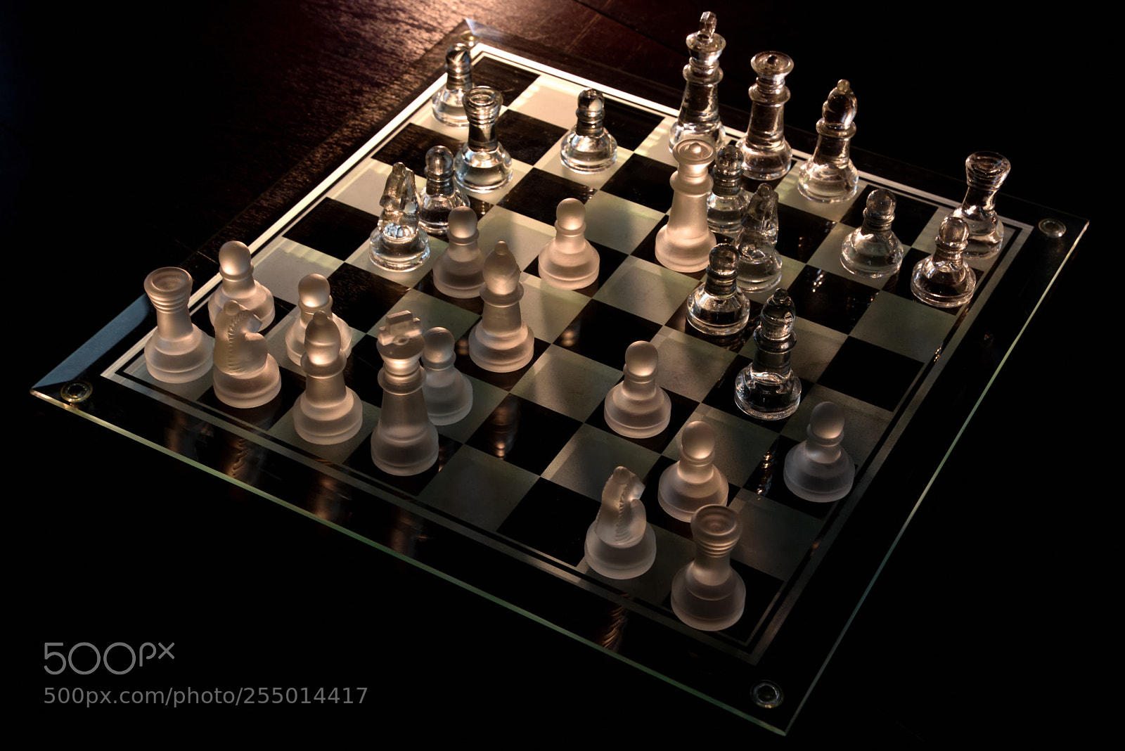 Nikon AF-S Nikkor 24-120mm F4G ED VR sample photo. Crystal chessboard on wood photography