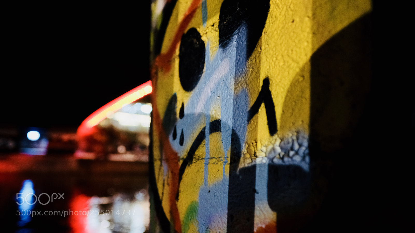 Fujifilm X-T2 sample photo. Vienna. night. graffiti photography