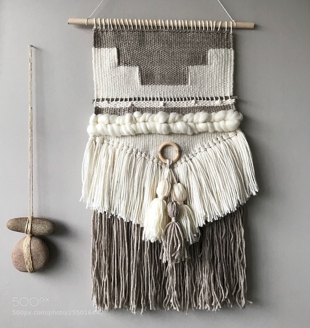 Apple iPhone 7 Plus sample photo. Neutral woven wall hanging  photography