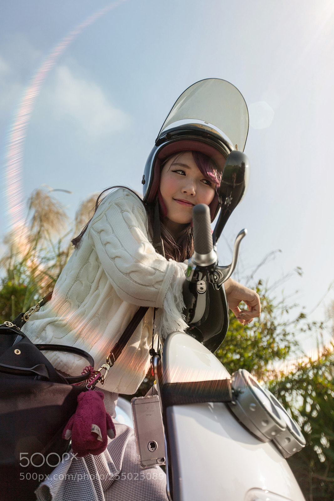 Canon EOS 5D Mark II sample photo. Scooter girl photography
